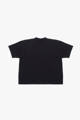 Vue arrière du t-shirt noir oversize Cynique Vanta Black en coton 210 GSM. Coupe droite unisexe, sans motif au dos, design minimaliste streetwear.