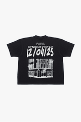 T-shirt pop-up Cynique Paris 12/04/25. Coupe oversize, coton 210 GSM, puff print. Édition limitée streetwear exclusive.
