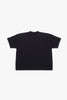 Back view of Cynique Vanta Black Tee — minimalist boxy fit T-shirt in 100% cotton, designed for unisex streetwear styling