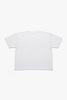 Back view of Cynique Regardless Tee in white — oversized unisex cotton T-shirt with clean rear silhouette and no back print, displayed flat on white background