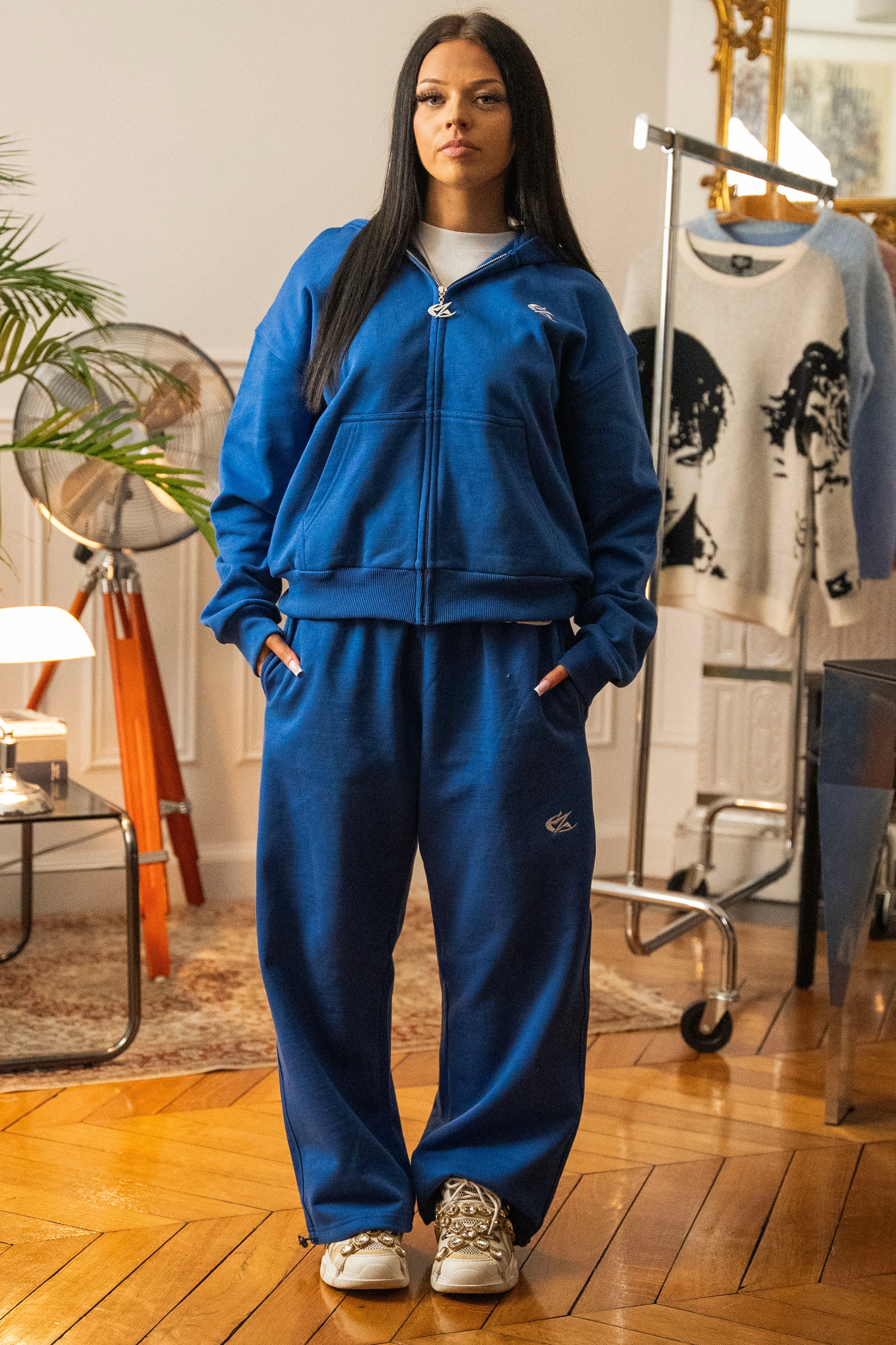 Jogging Bleu Pyjama Femme Style Jogging Jogging Bleu CYNIQUE